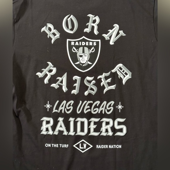 BORN X RAISED Las Vegas Raiders Sign Painter Rocker Tee T-Shirt Black Sz L Large - Picture 6 of 6